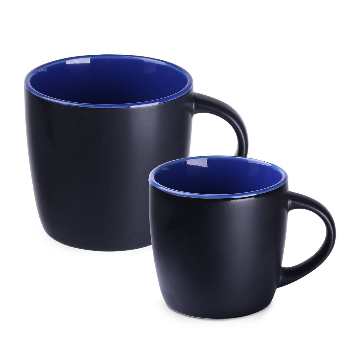 matt black / reflex blue